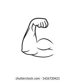 Biceps Muscle Arm Illustration Line Style Stock Illustration 1426720421 ...