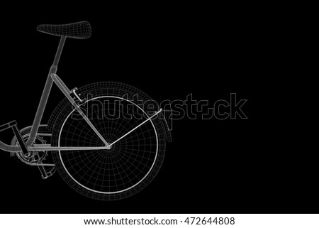 Similar – Man on bicycle preparing for triathlon race