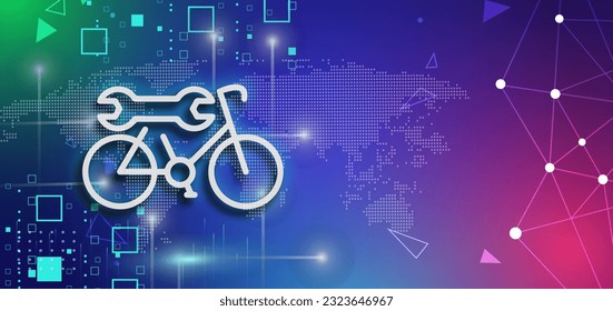 bicycle bike repair service technology background use banner, etc - Powered by Shutterstock