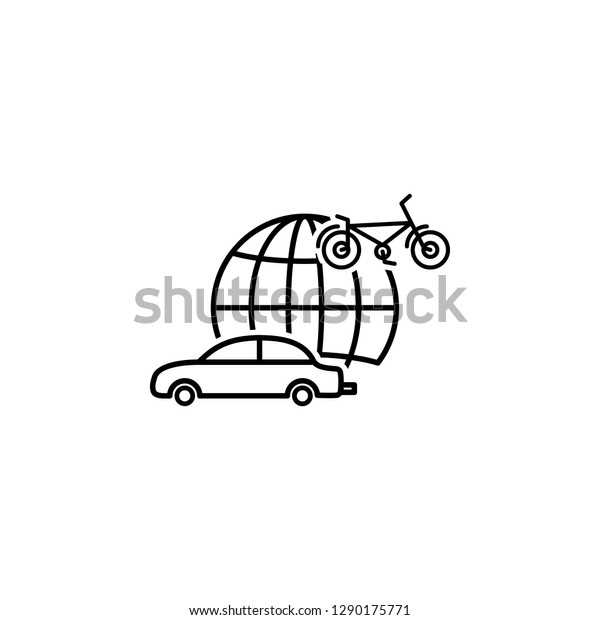 bicycle, car, pollution\
icon. Element of car harmful gases icon for mobile concept and web\
apps. Detailed Global, bicycle, car, pollution icon can be used for\
web and mobile