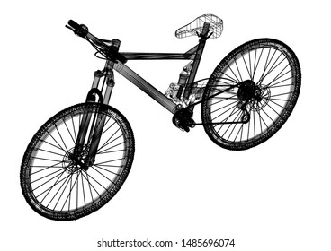 Bicycle Vector On White Background Stock Vector (Royalty Free) 456896263