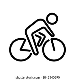 Bicycle rider icon isolated on white background. Bicycle rider icon in trendy design style. Bicycle rider icon modern and simple flat symbol for web site, mobile, logo, app, UI.
