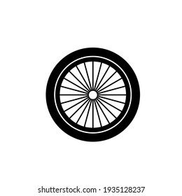 Bicycle Wheel Symbol  Illustration.
 Image