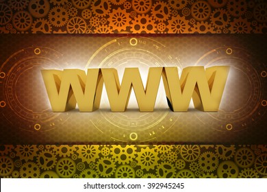 big 3d text - www