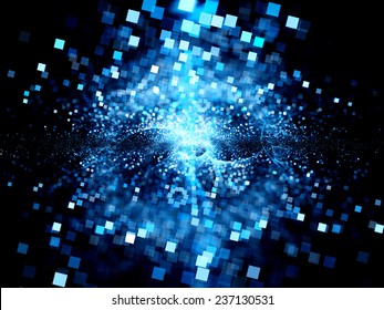 Big bang of future technologies, computer generated abstract background