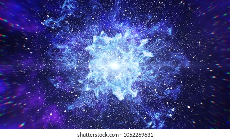 Big Bang In Space, The Birth Of The Universe 3d Illustration