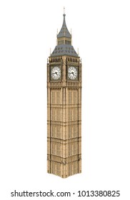 Big Ben Isolated. 3D rendering