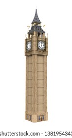 Big Ben Isolated. 3D rendering