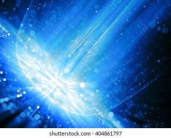 Big Blue Glowing Impact Space Computer Stock Illustration 404861797 