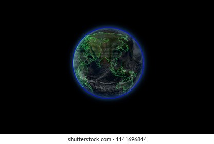 Big data abstract background meaning international globalization worldwide earth world