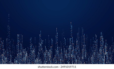 Big data technology background. Motion of digital data flow. Transferring of big data. Artificial Intelligence Quantum Computer,  big data,  block chain, analysis