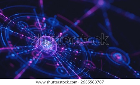 Big data technology data science analysis artificial intelligence generative ai deep learning machine learning algorithm neural flow network analytics innovation abstract futuristic. 3d rendering.