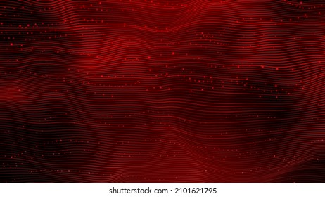 Big Data Visualization. Abstract Background With Connecting Dots And Lines. 3D Rendering. High Resolution.