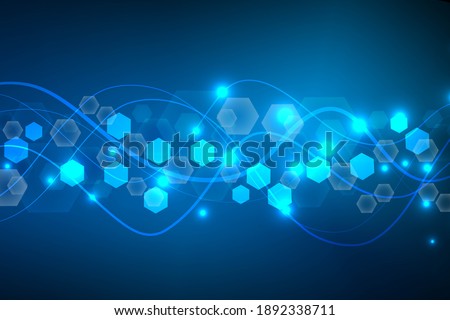 Big Data Visualization Background. Modern futuristic virtual abstract background. Science network pattern, connecting lines and dots. Global network connection
