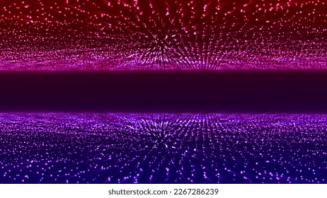 Big Data visualization. Data technology illustration. Science background. 3D rendering.