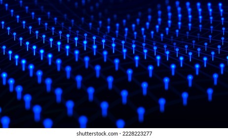 Big data visualization. Visual information. Computer code. Data networks. Concept of digital communication. 3D rendering.