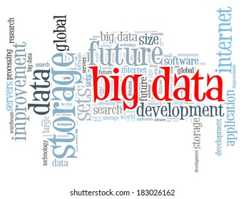 Big Data Word Cloud Stock Illustration 183026162 | Shutterstock