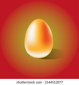 Big Egg In Red Backgroud 