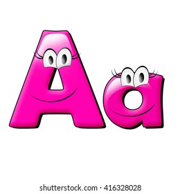 Big Eye Smile Pink Alphabet 3d Stock Illustration 416328028 | Shutterstock