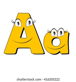 Big Eye Smile Yellow Alphabet Stock Illustration 416203222 | Shutterstock