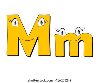 Big Eye Smile Yellow Alphabet Stock Illustration 416203249 | Shutterstock