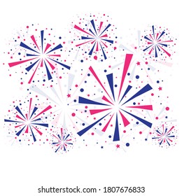 Big Fireworks On White Background Shadow Stock Illustration 1807676833 ...