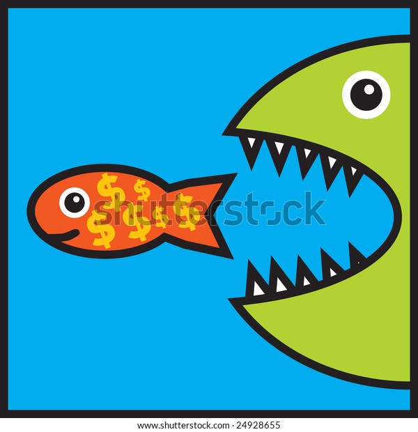 Big Fish Sharp Teeth Would Eat Stock Illustration 24928655 