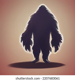 Big Hairy Yeti. Flat Illustration. Digital Illustration