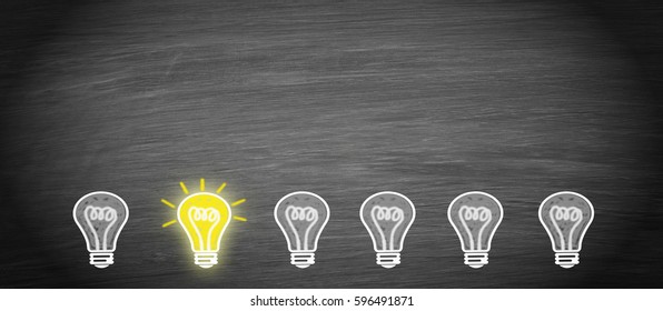 Big Idea and Creativity light bulb concept with copy space for individual text