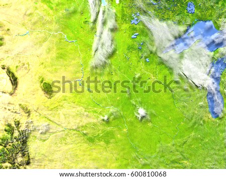 Royalty Free Stock Illustration Of Big Lakes On 3 D Model