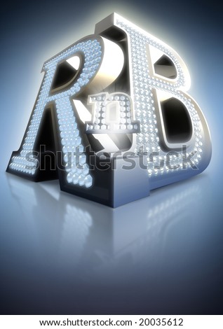 big letters R'n'B Photo stock © 