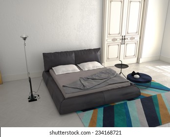 Big modern Bedroom in an chic apartment. 3d rendering - Shutterstock ID 234168721