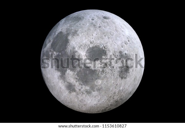 Big moon\
at night in starry close-up 3d\
illustration