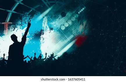 Big music event. Background ready for poster or banner - Powered by Shutterstock