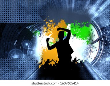 Big music event. Background ready for poster or banner - Powered by Shutterstock