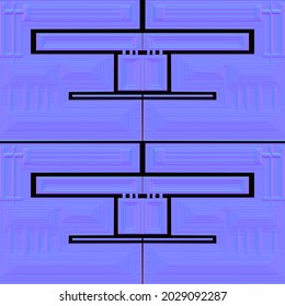 Big Normal Map 3d Illustration Wallpaper Stock Illustration 2029092287