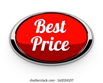 Big Red Best Price Button Metallic Stock Illustration 162024107