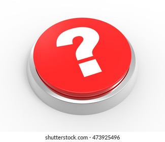 3d Red Button Question Mark Stock Illustration 65641738