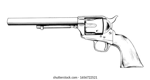 Illustration Colt Peacemaker Revolver Stock Vector (Royalty Free ...