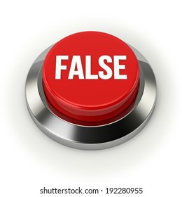 Big round false button with steel border on white background