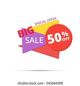 Sales Promotion Banner Vector Illustration Stock Vector (Royalty Free ...