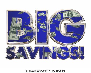 Big Savings Money 3d Words Sale Discount Deal Offer