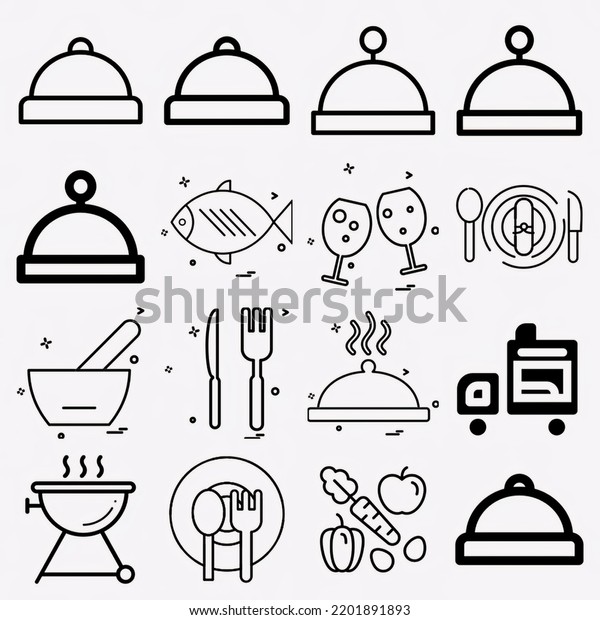 Big set of food icons\
