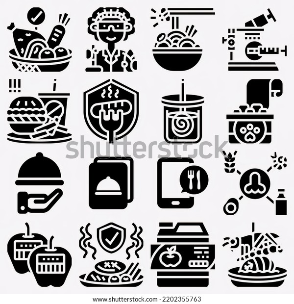 Big set of food\
icons