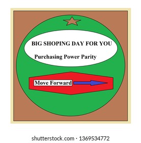 Big Shopping Day Logo With Purchasing Power Parity Quote.