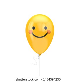 Big Smile With Red Cheeks Emoji Floating Balloon