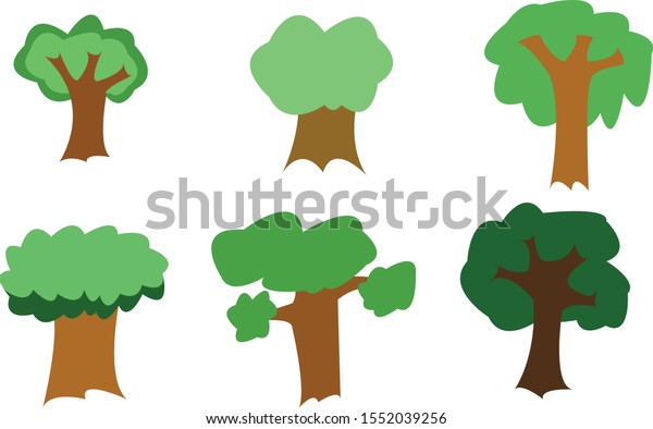 Big Trees Big Forest Stock Illustration 1552039256 