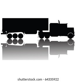 Big Truck Silhouette Stock Illustration 64335922 