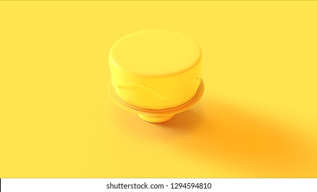 Big Yellowy Cake 3d illustration 3d render