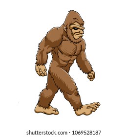 Bigfoot Walking Cartoon